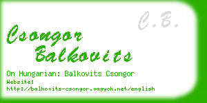 csongor balkovits business card